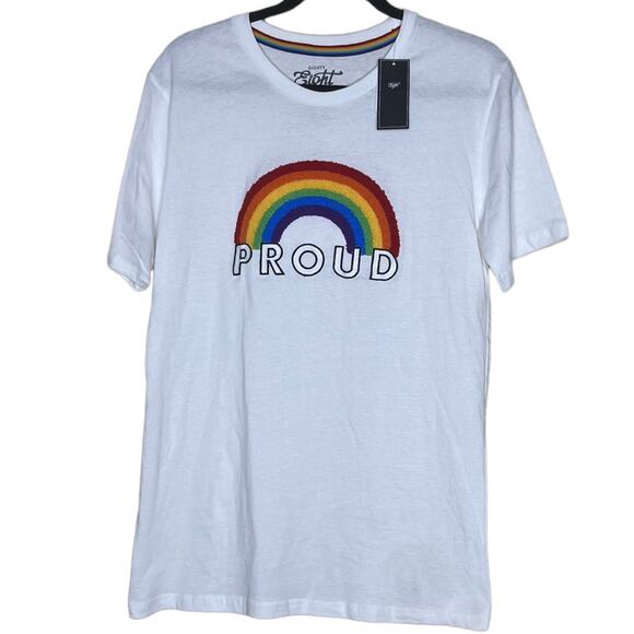Eighty Eight Brand T-shirt, Proud, Embroidered Rainbow Tee, LGBTQ, Pride - Picture 1 of 8